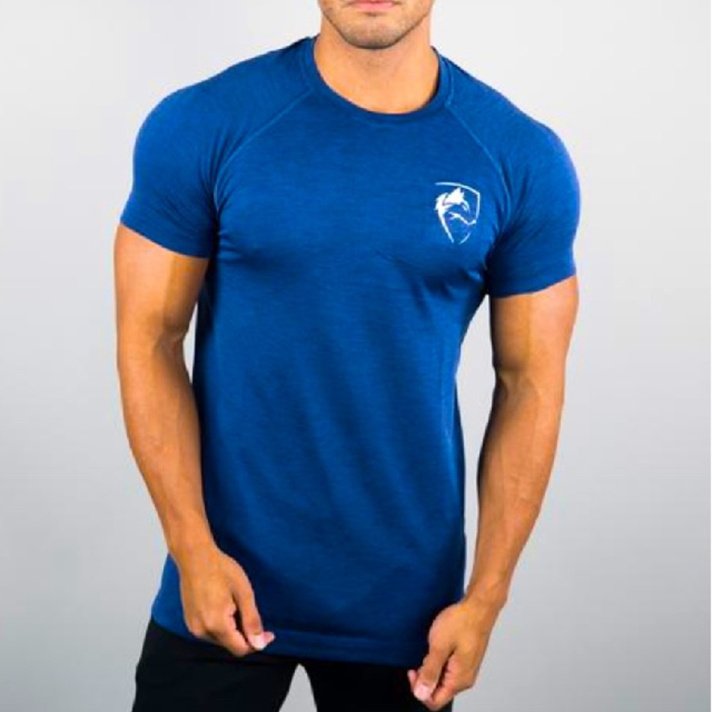 Alphalete plain seamless shirt - midnight blue - OG from an old brand drop!!